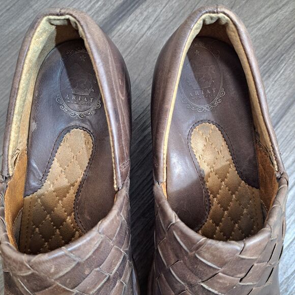 Ariat Western Clog/Mule Slip On Brown Leather Shoes Women's Size 7 B - Picture 5 of 7